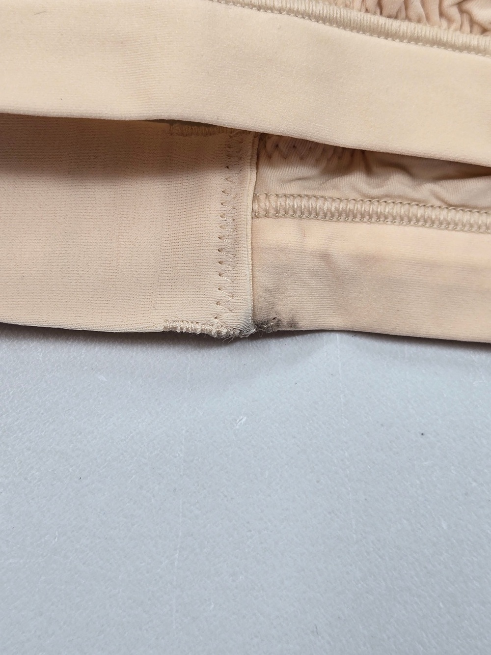 QUINCE Pack Of 2 Second Skin Crossover Bralettes Beige 7864 - Picture 8 of 11